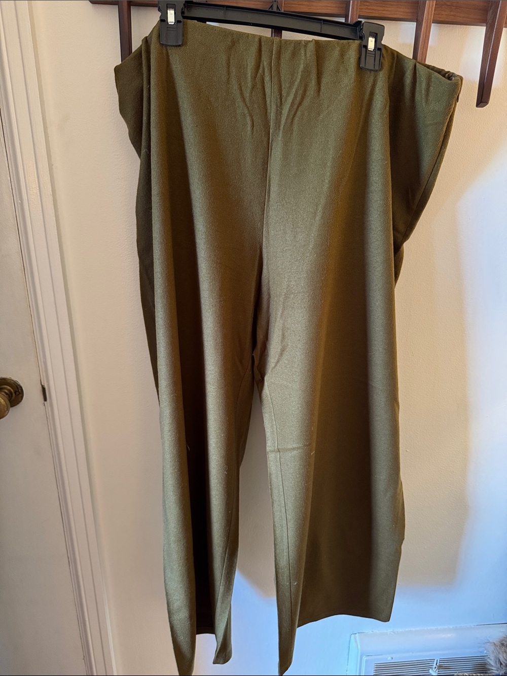 EILEEN FISHER Boiled Wool Jersey Wide-Leg Women’s Pant in Serpentine